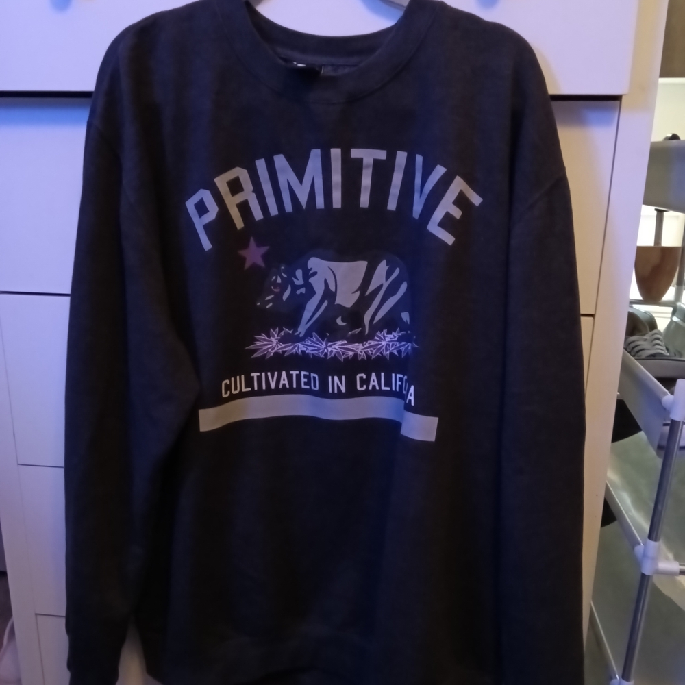 Primitive Men's Dark Gray Crewneck Sweater